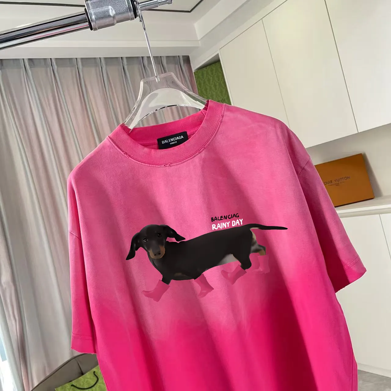 BALENCI*GA 2025 New Arrival logo 320g T Same Style Size：S M L XL XXL ：Black White Red Black